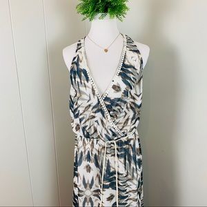 New sheer Flowing Beachy Maxi Dress wrap front